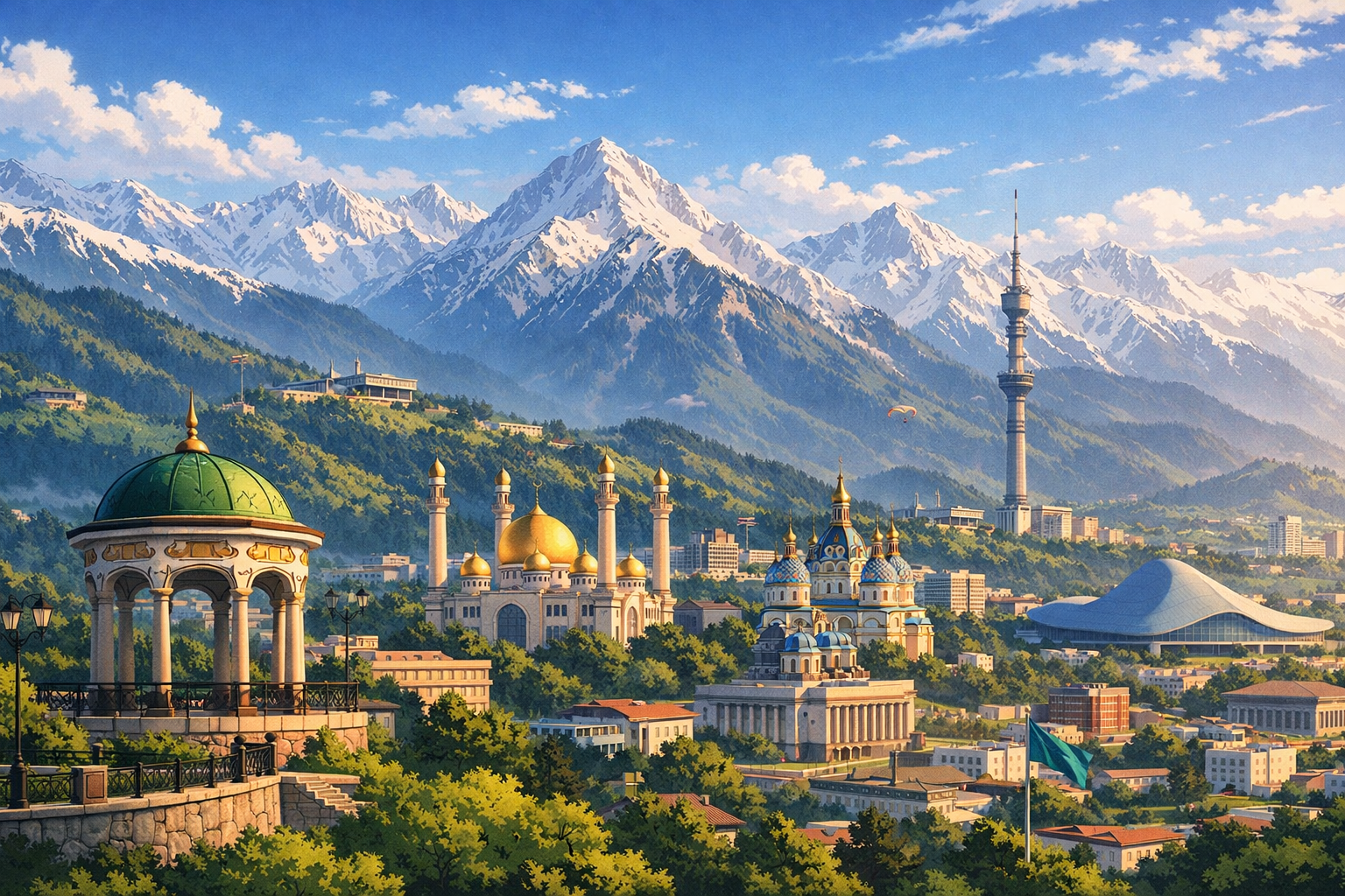 阿拉木图，群山