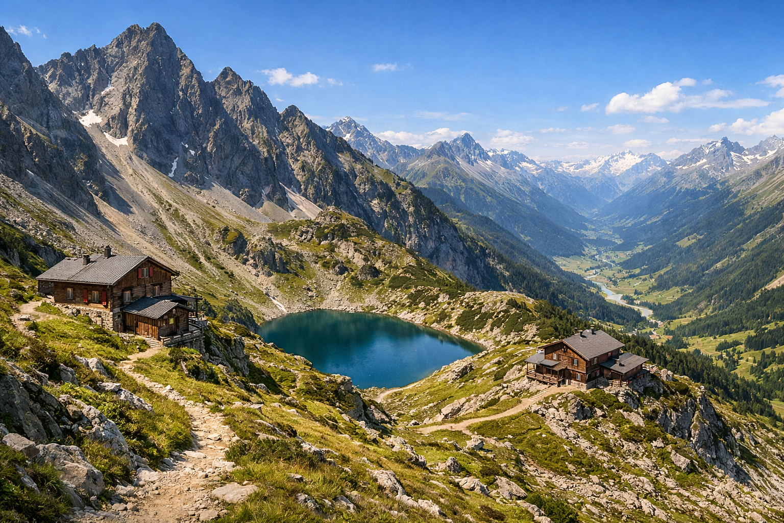 Austria, Tirol. Una caminata de seis días por uno de los tramos más pintorescos de la ruta Adlerweg, con pasos alpinos, lagos de montaña, panoramas de valles y pernoctaciones en refugios de montaña. Dificultad: media o alta. Temporada: julio - septiembre.