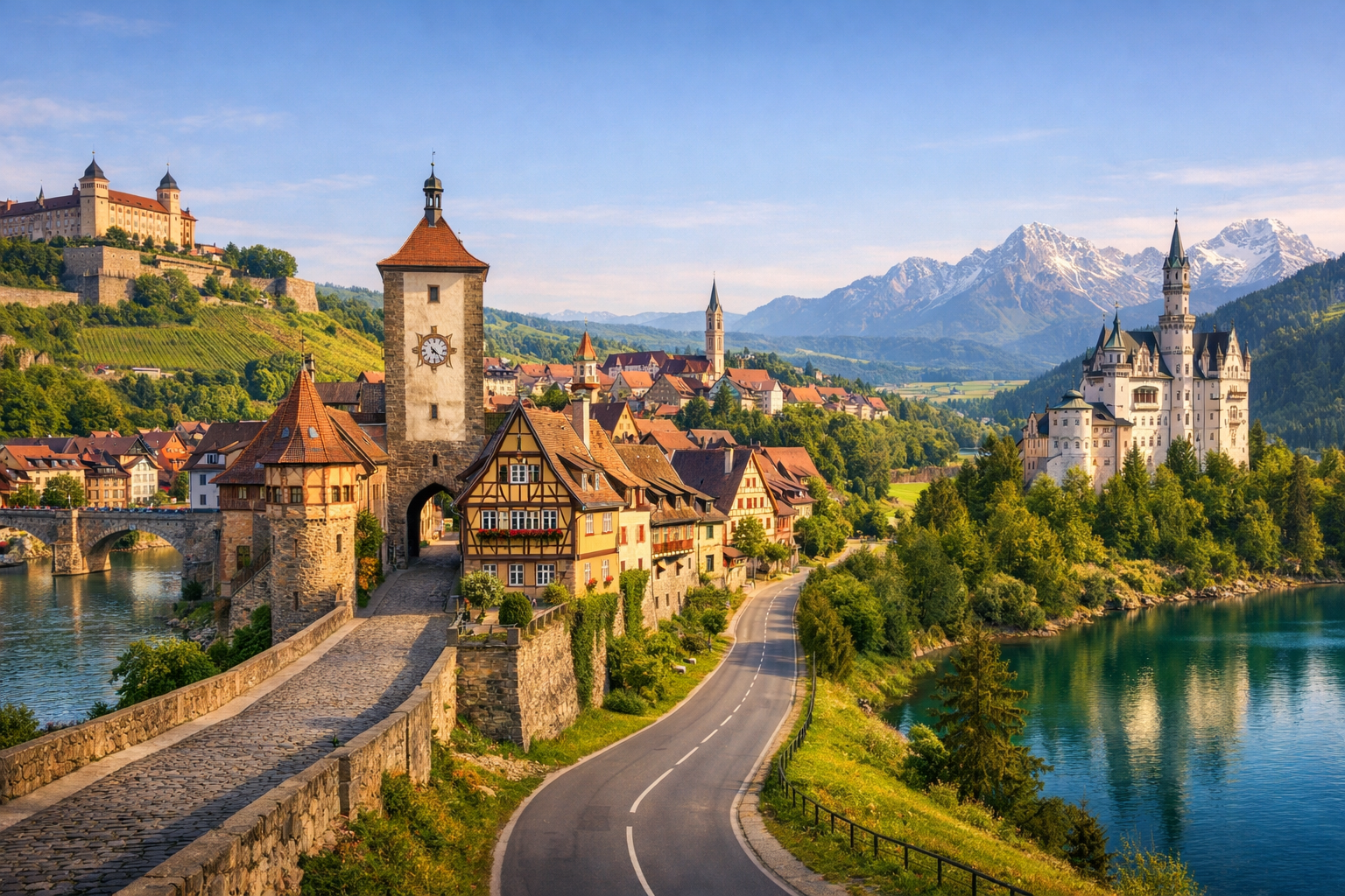 BAVIÈRE - Route romantique Wurtzbourg Rothenburg Füssen