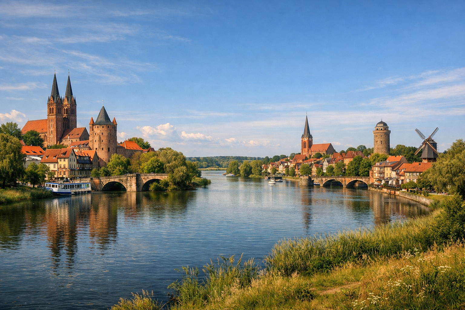 BRANDEBOURG - Villes historiques du Brandebourg Brandebourg-sur-la-Havel et Rathenow