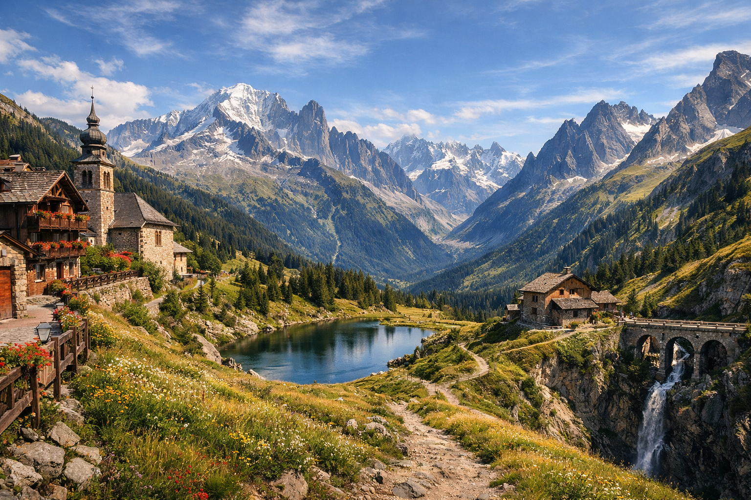 Frankreich und die alpinen Ringe der Tour du Mont Blanc (Nordteil). Saison (Juli–September)