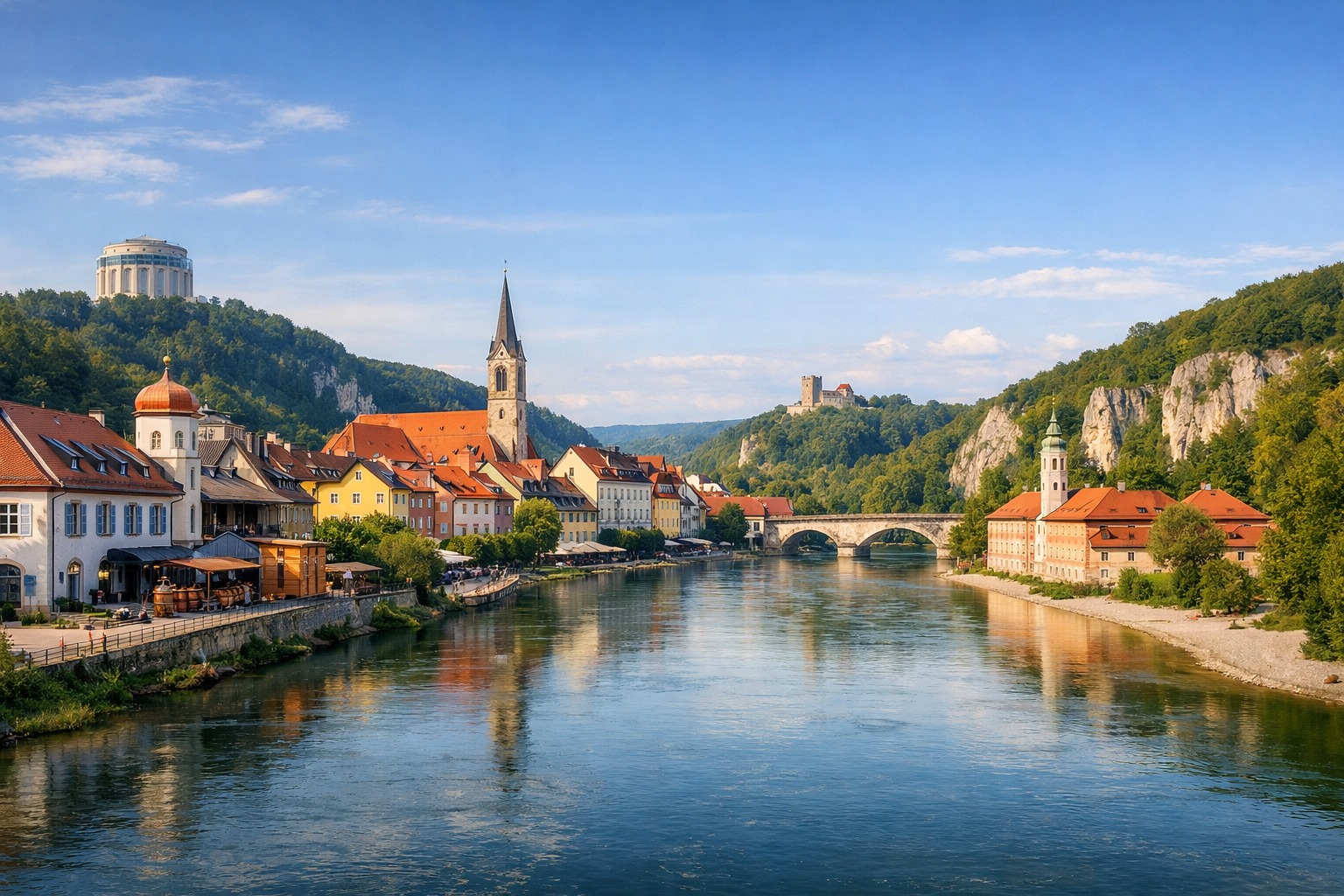 Alemania, Baviera. Un viaje cervecero por Kelheim con una excursión a la cervecería Schneider Weisse, un paseo por el casco antiguo y un viaje al monasterio de Weltenburg.