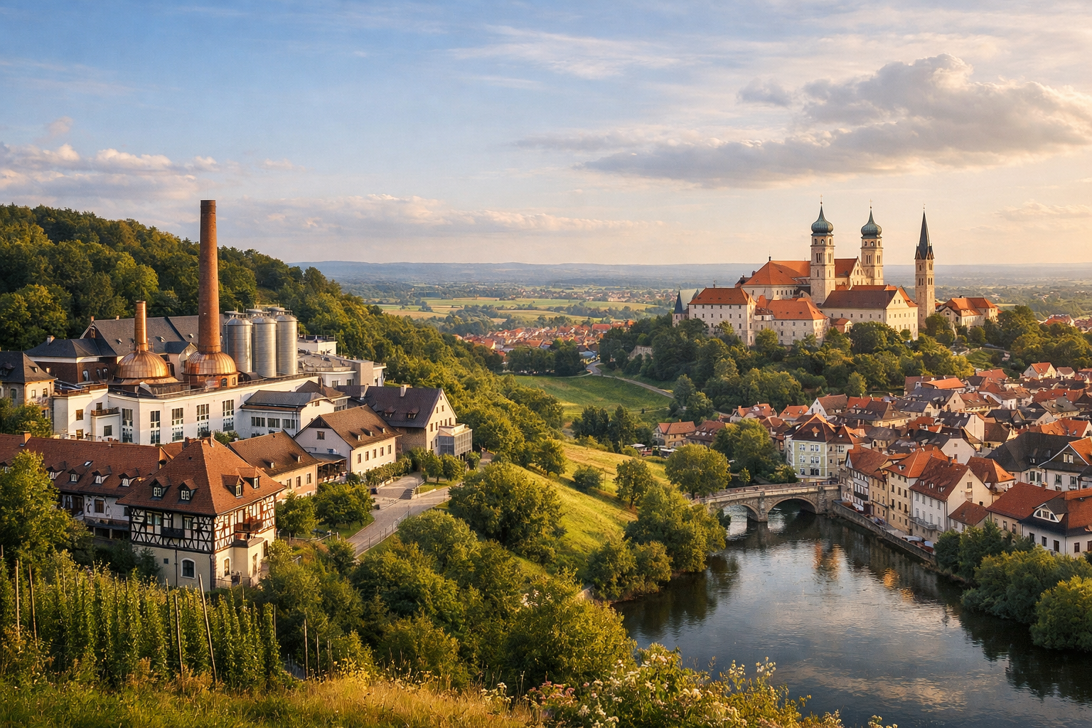 Alemania, Baviera. Viaje a Weihenstephan con excursión por la Bayerische Staatsbrauerei Weihenstephan, degustación de cerveza de trigo y visita a la histórica ciudad de Frisinga.