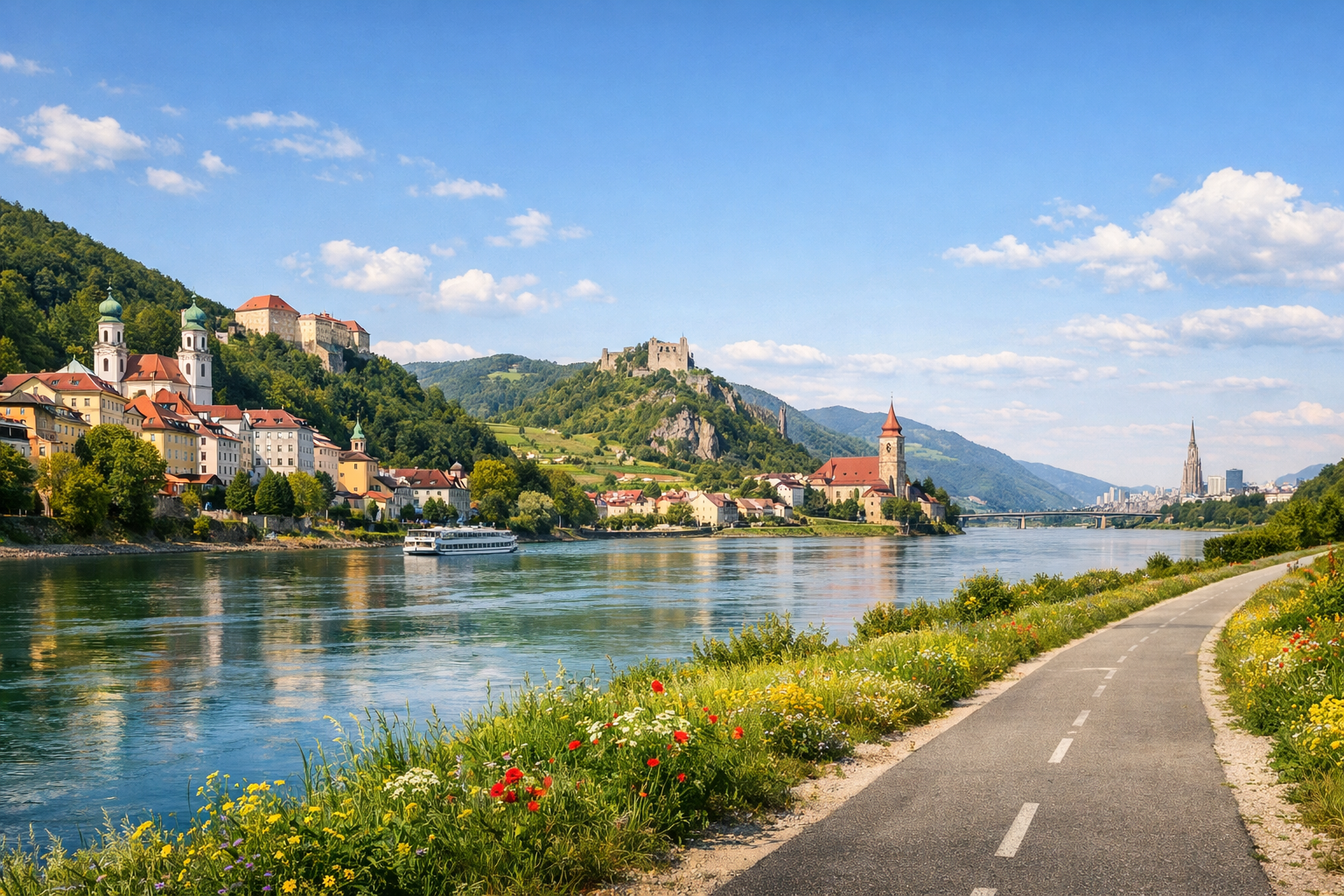 Deutschland und Österreich. Donau-Radweg (Passau — Wien). Saison: Mai — September.