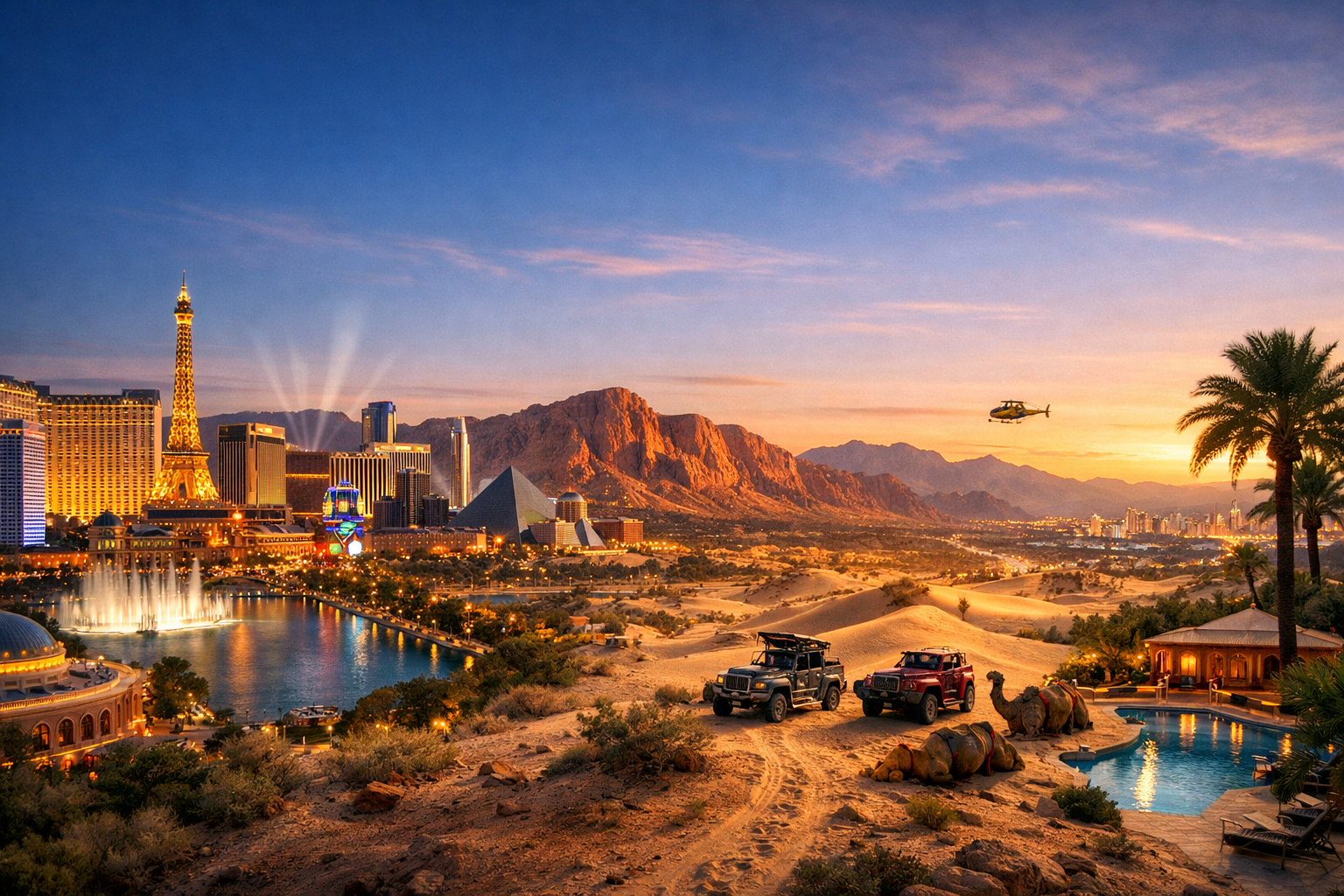 Las Vegas - casinos, shows, desert excursions, and parties