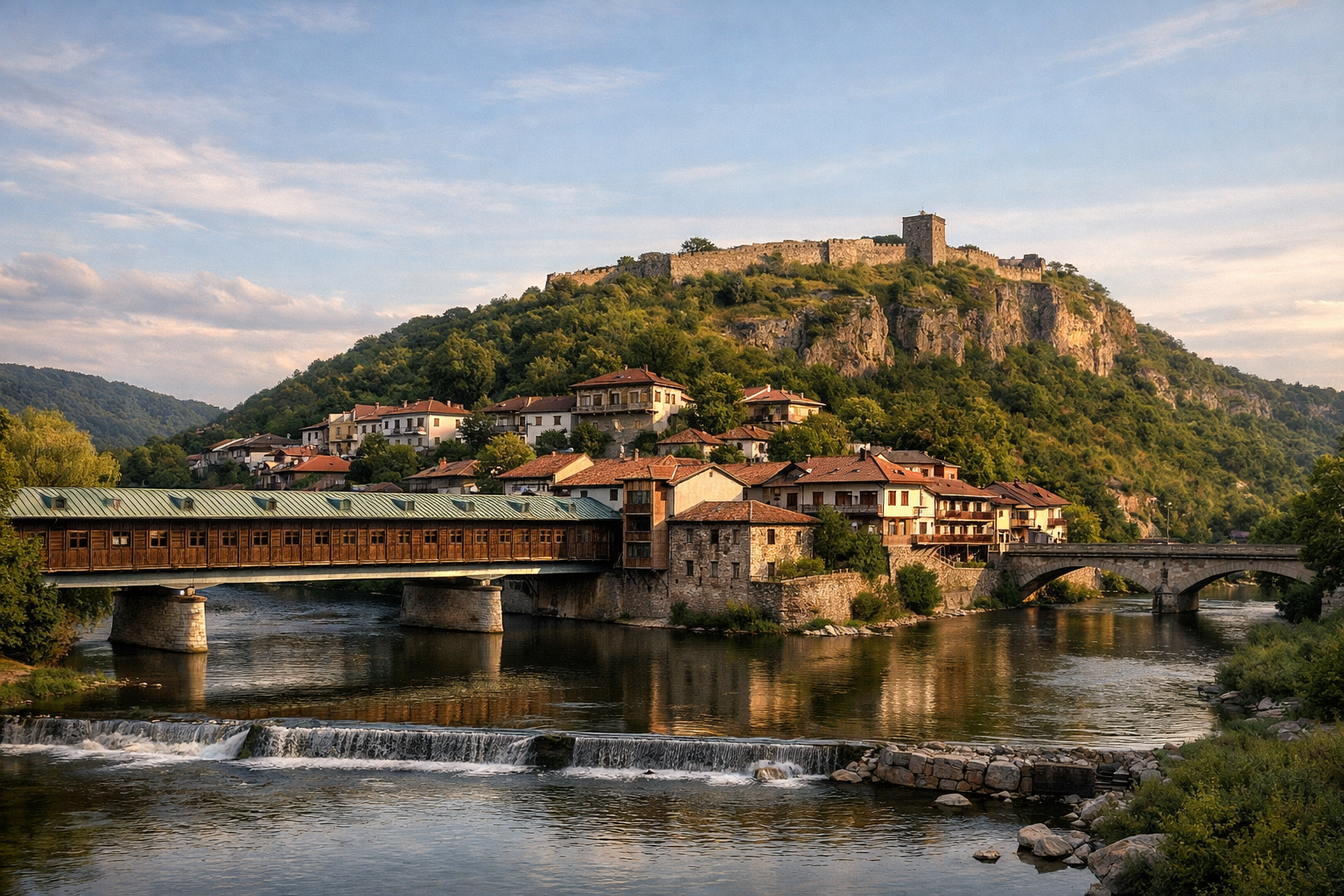 Lovech – überdachte Brücke, Altstadtviertel und Festung