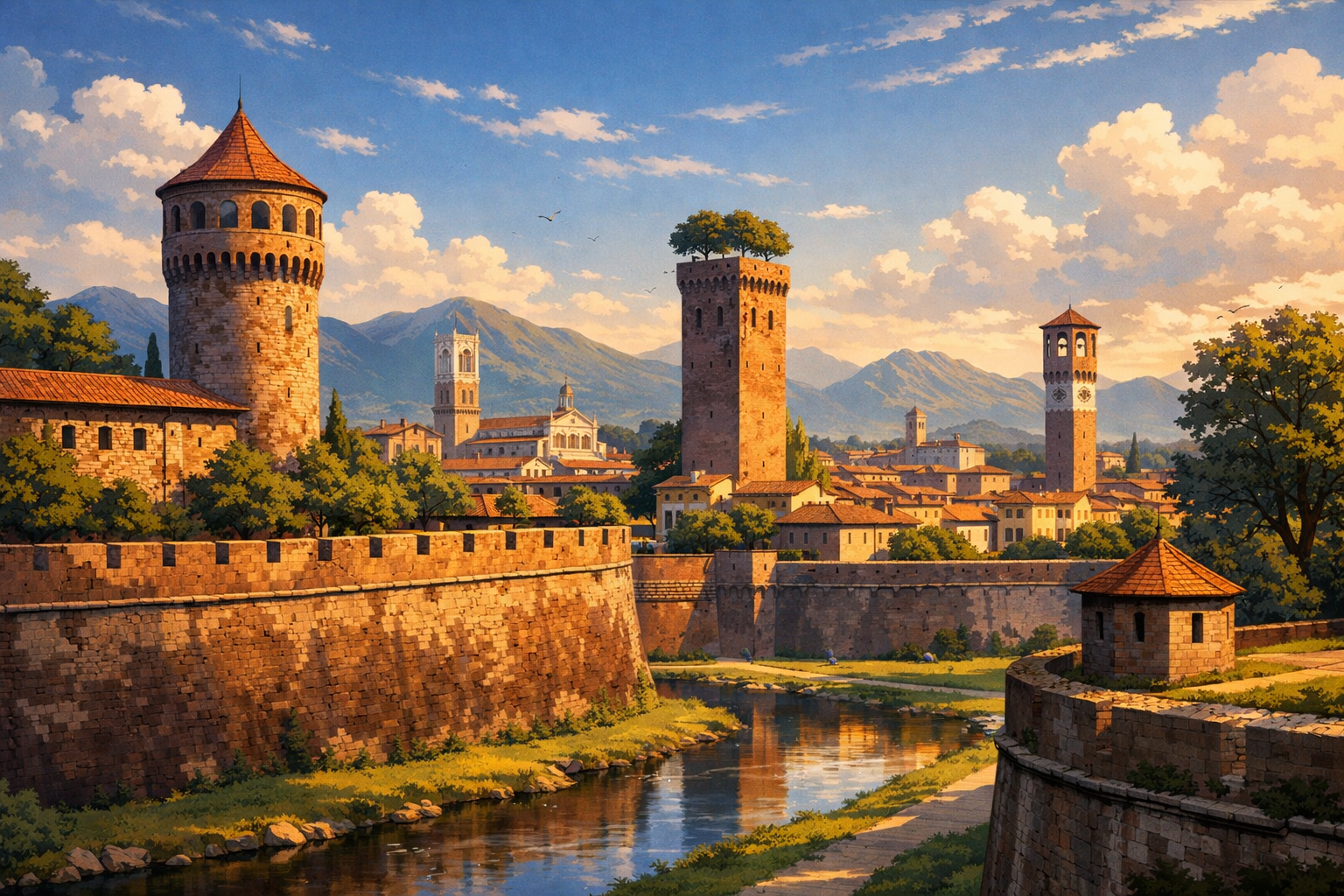 לוקה • חומות ומגדלים