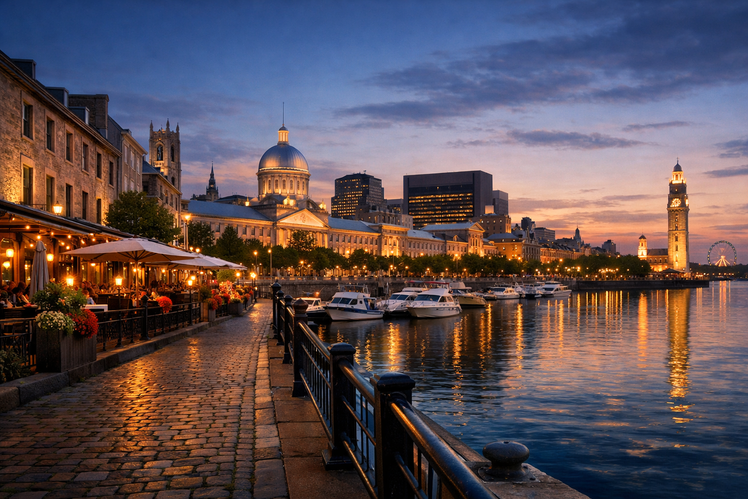 Montréal romantique Vieux-Port restaurants