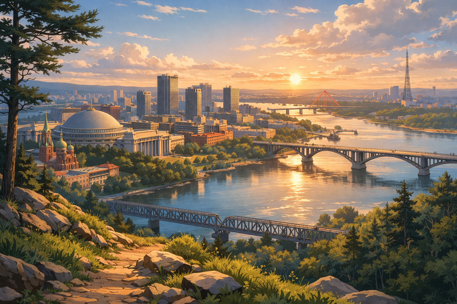 Novosibirsk. Hiking tour.