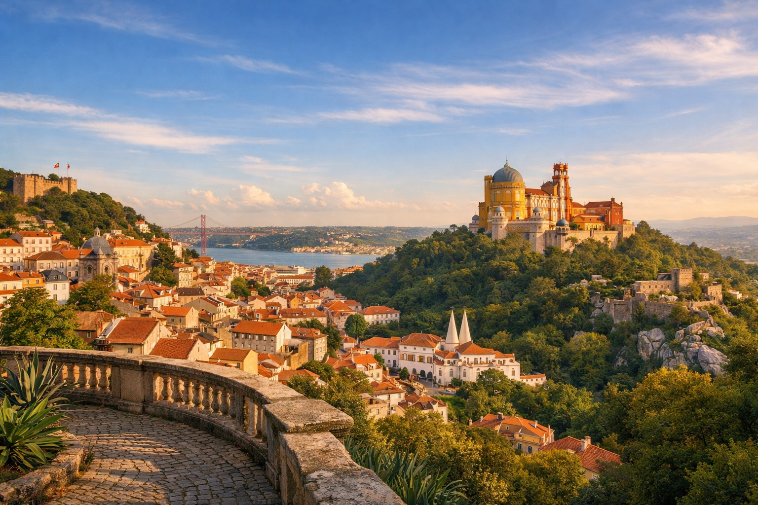 Portugal, Lisboa y Sintra. Viaje económico por la capital, los miradores, los barrios antiguos y los palacios de Sintra con alojamiento fuera del centro.