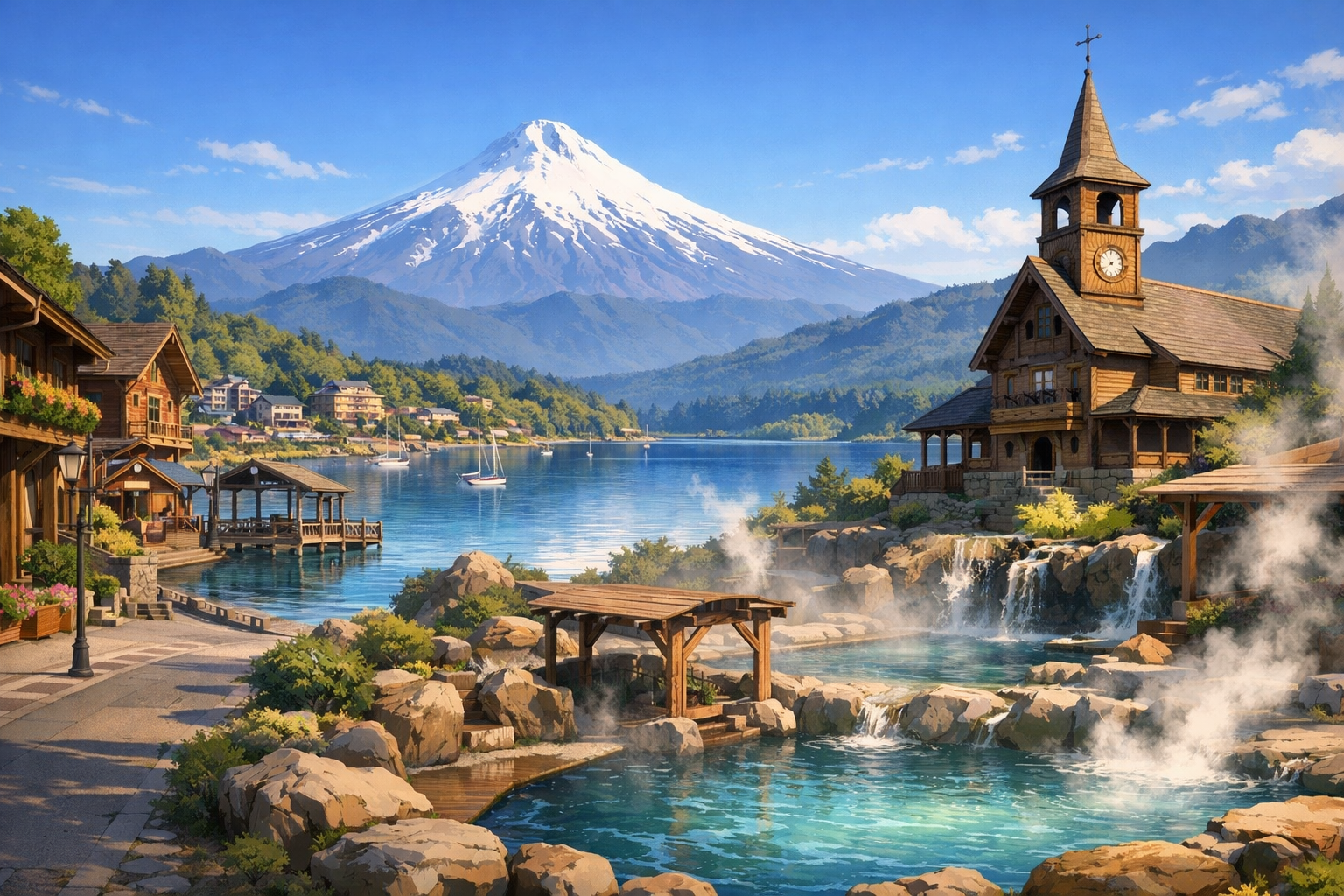 Pucón and thermal springs