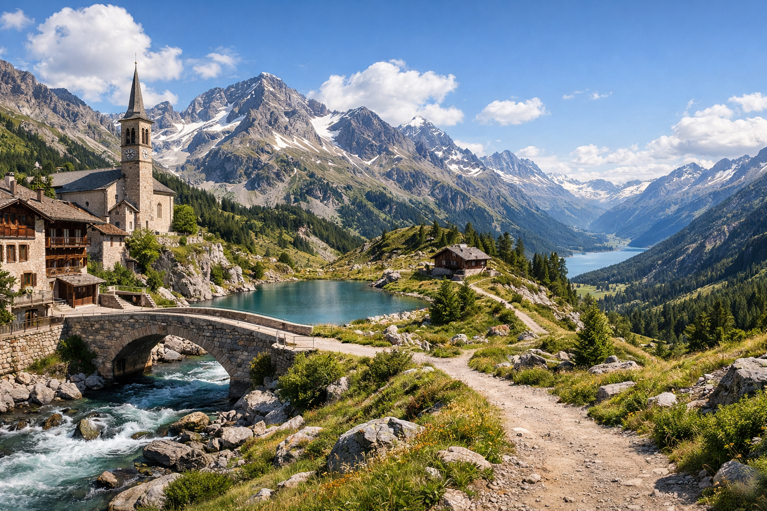 Suisse. Itinéraires de randonnée du parc national suisse et de l’Engadine. Difficulté: moyenne. saison: juillet - septembre.
