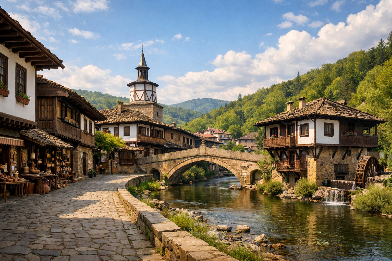 Tryavna - arquitectura de madera y calles artesanales