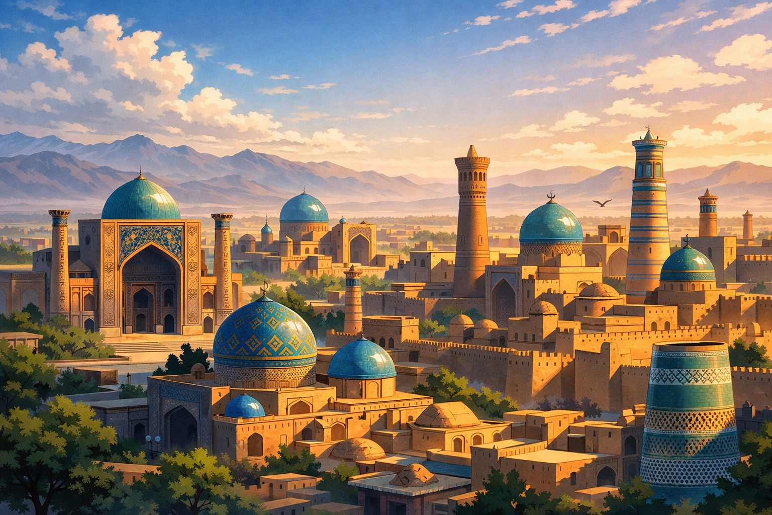 سمرقند، بخارى، خيوة