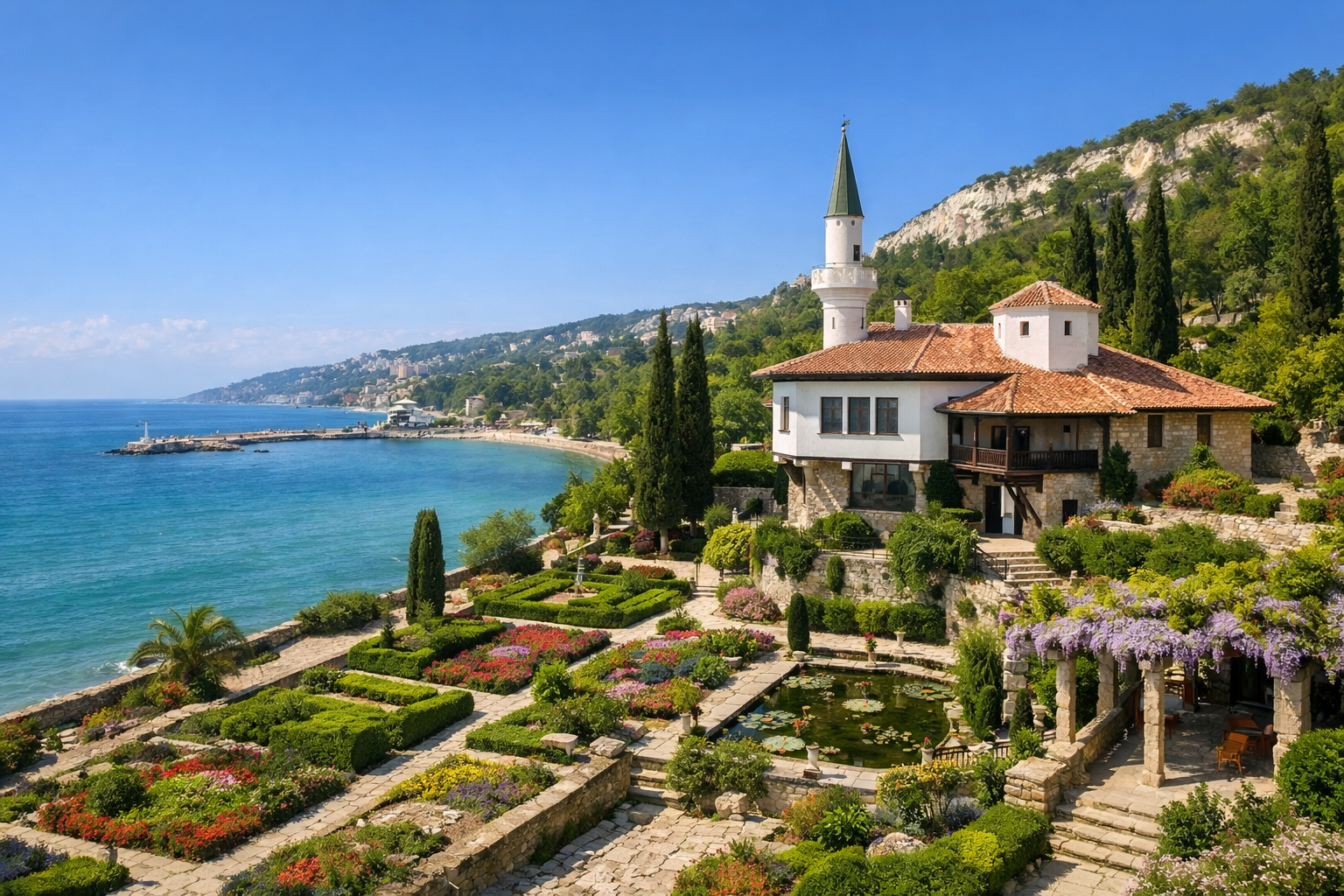 Varna Balchik mer jardin botanique et palais