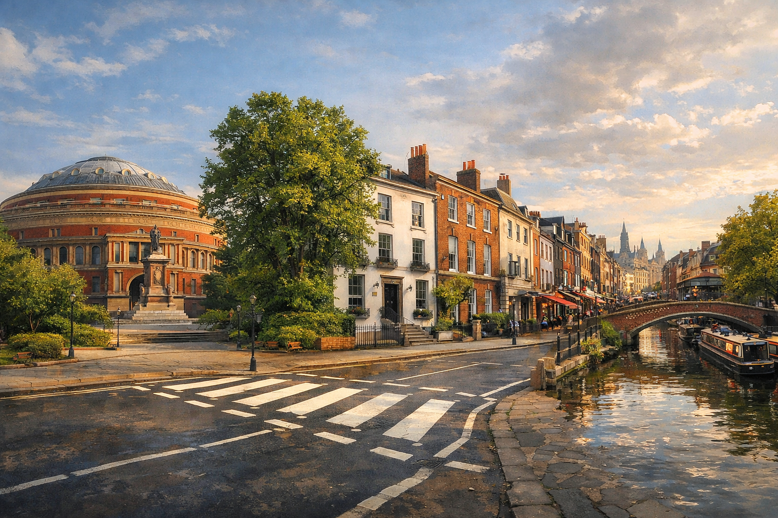 Großbritannien, London. Eine musikalische Reise mit Führung durch die Royal Albert Hall, Besuch der Abbey Road, des Museums Handel Hendrix House und der Musikviertel Soho und Camden.