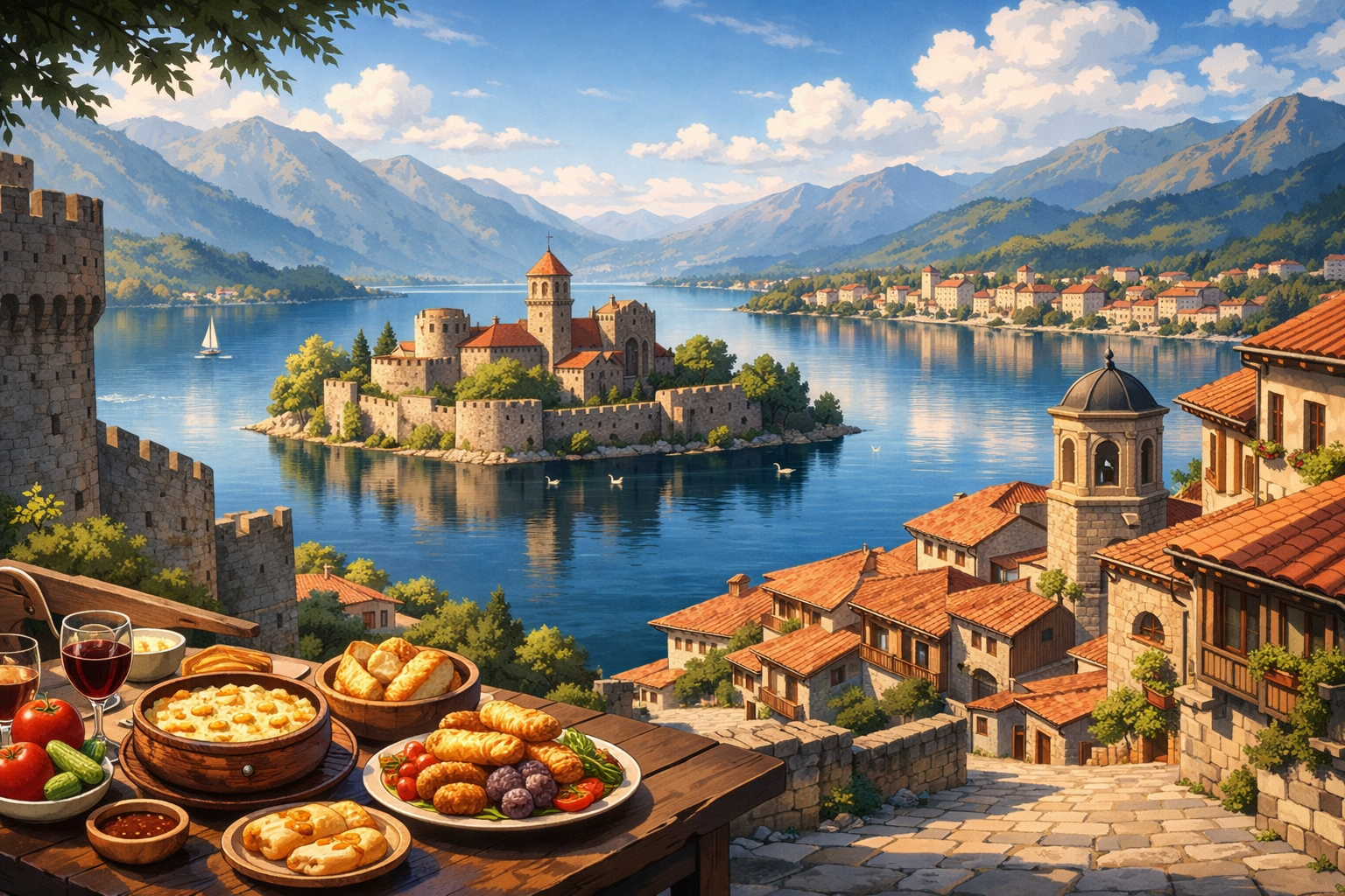 Ioannina - Lake, old town, fortress, island on the lake, local cuisine
